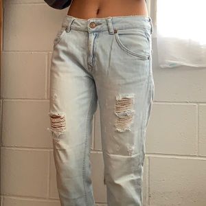 Zara Distressed Boyfriend Jeans